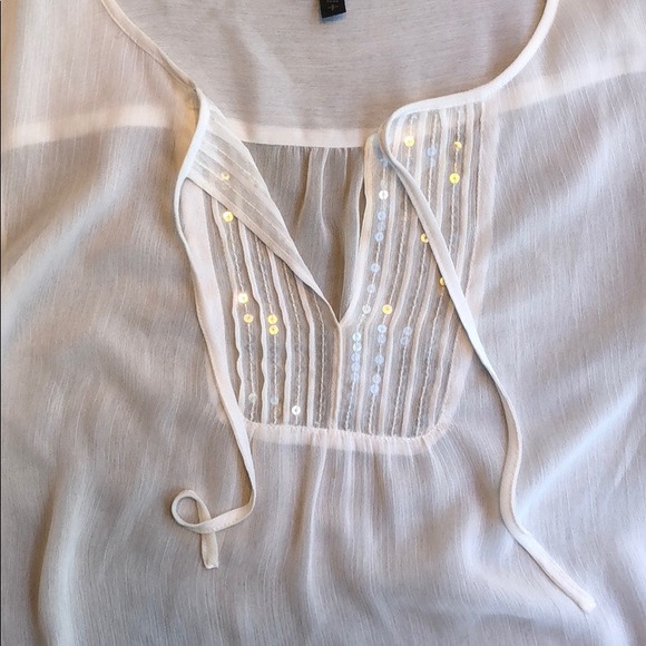 White sheer shirt from express - Picture 2 of 5